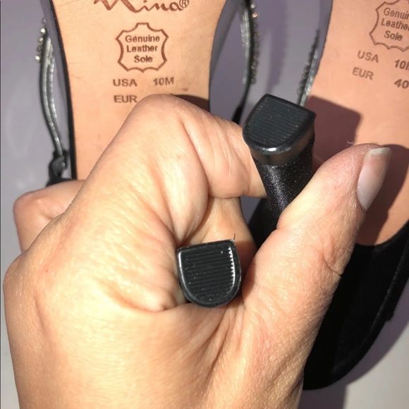 Nina Silver-tone Rhinestone Sandals - Picture 7 of 8